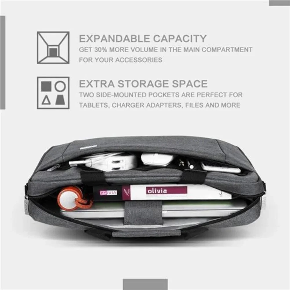 Laptop Bag Case 17 17.3 Inch Computer Sleeve Messenger Bag with Shoulder Strap